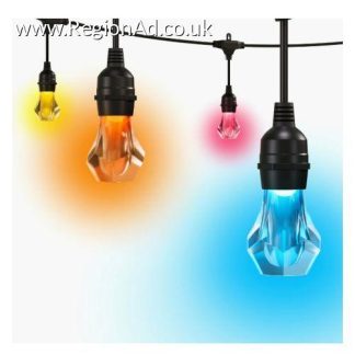 Nanoleaf Matter Smart Multicolour Outdoor String Lights Smarter Kit, 30 Metre, 40 ARGB LEDs, 16+ Million Colours, Reacts to Sound & Music, IP65