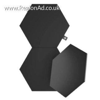 Nanoleaf Shapes Limited Edition Ultra Black Hexagons Expansion Pack (3-Panels), RGB *Expansion Kit Only*