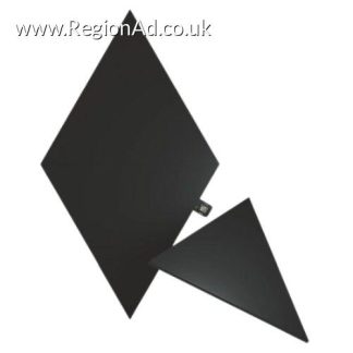 Nanoleaf Shapes Limited Edition Ultra Black Triangles Expansion Pack (3-Panels), RGB *Expansion Kit Only*