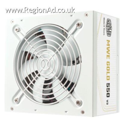 Cooler Master 550W MWE Gold V3 ATX 3.1 PSU, Fully Wired, HDB Bearing Fan, 80+ Gold, White