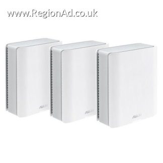 Asus (ZenWiFi BT8) BE14000 Tri-Band Wi-Fi 7 Smart AiMesh Extendable Routers (3 Pack), Up to 5,900 sq.ft, 2x 2.5G Ports, USB, VPN, 3 SSIDs